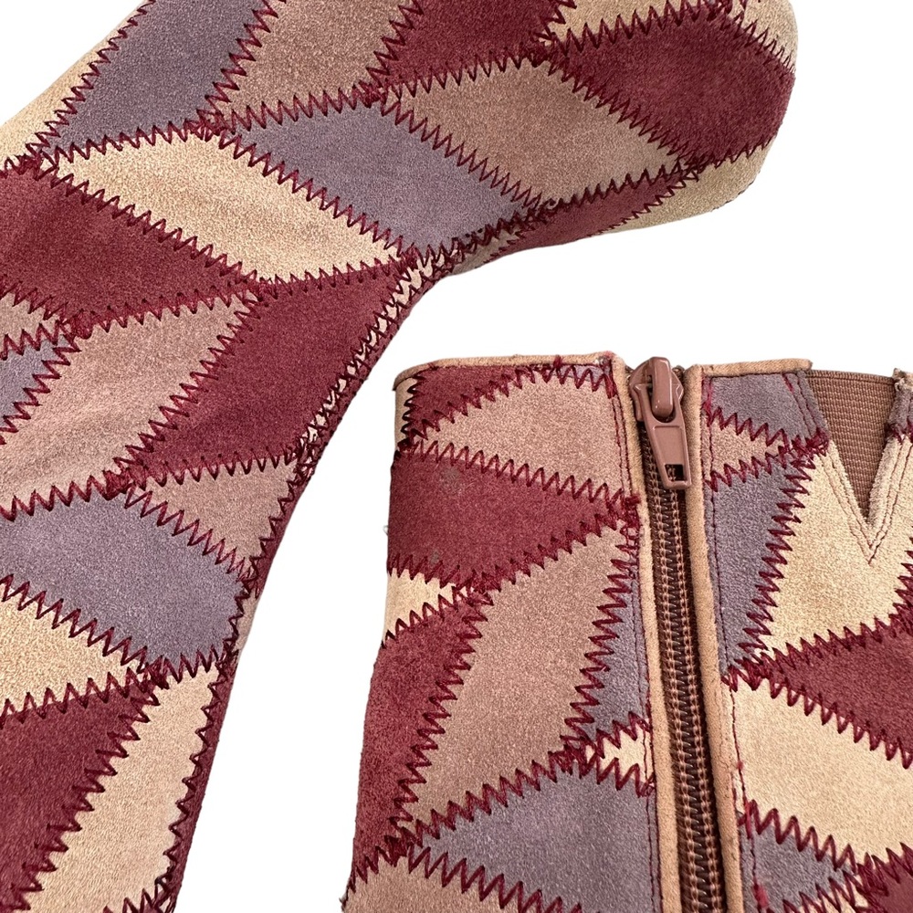 Jeffrey Campbell Versus Pink Suede Multi Block Heel Boots Size 6.5 - Picture 14 of 16